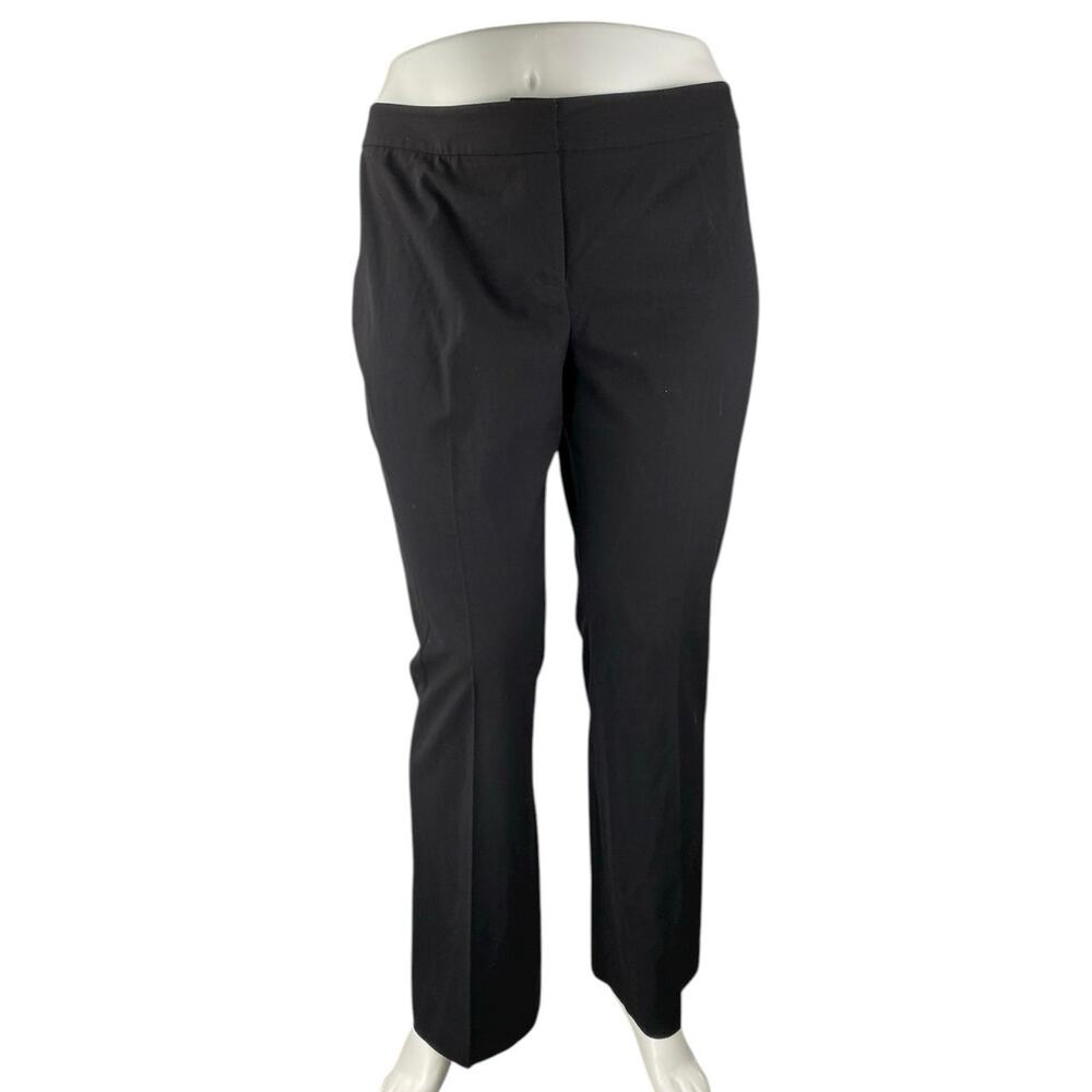 Nine West Women's Black High Waisted Straight Leg Trousers Dress Pants Size XXL